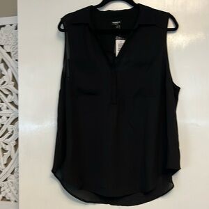 Torrid Harper Black Semi Sheer blouse